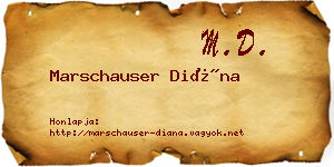 Marschauser Diána névjegykártya